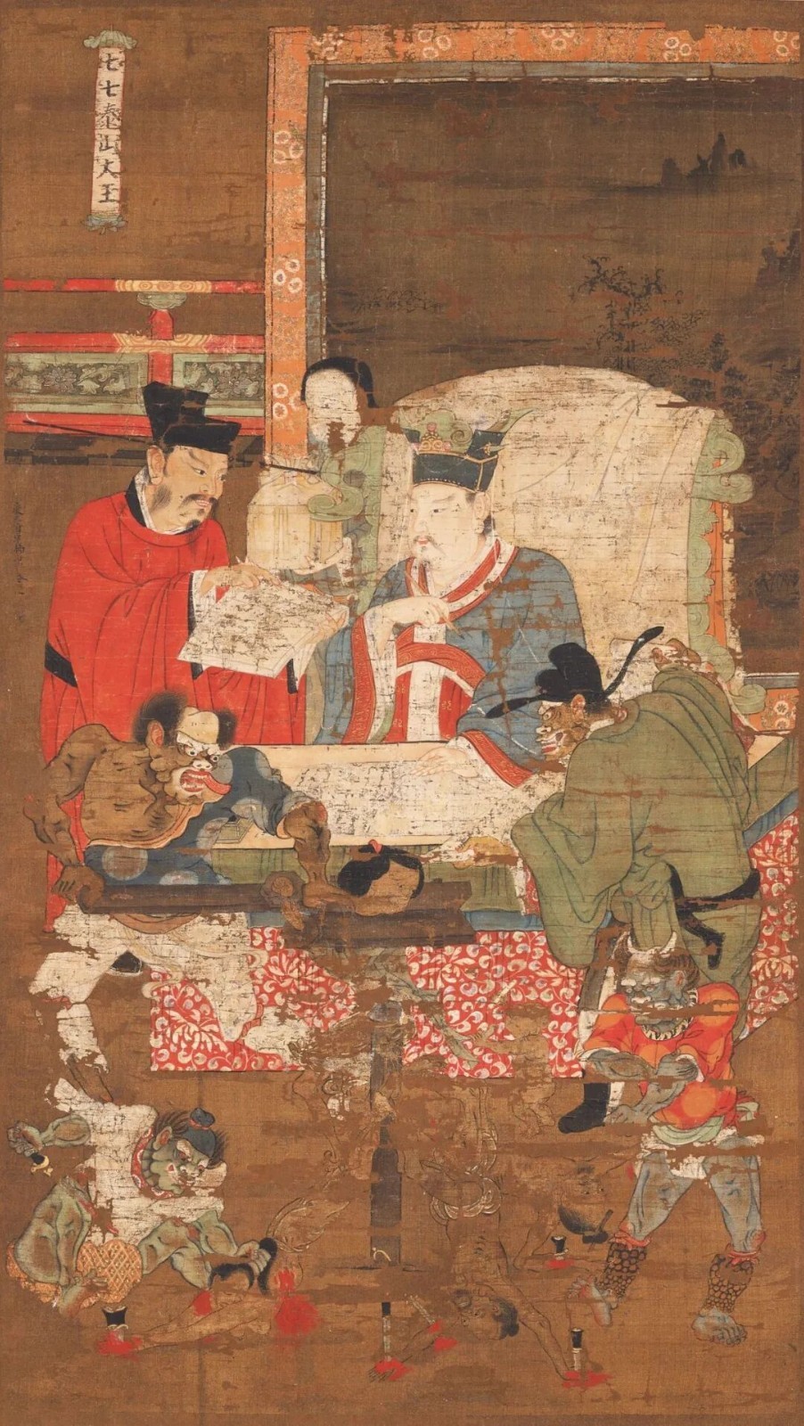 第七殿，泰山王董，三月二十七日誕辰，司掌熱惱地獄