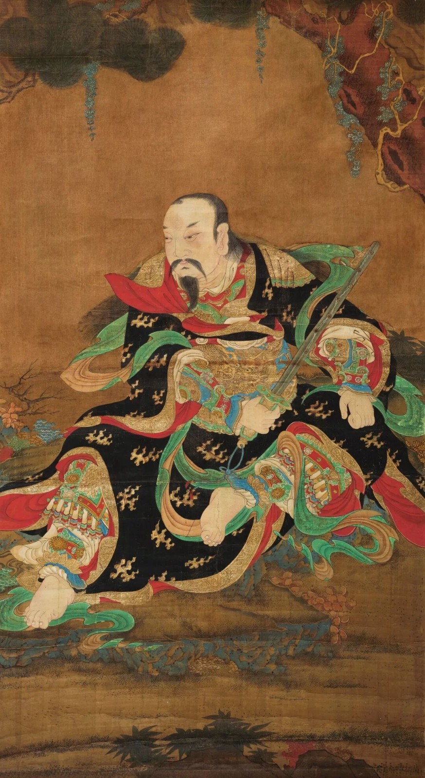 明 佚名《真武大帝像》 主司收攝天下邪魔鬼祟，護持家國清甯